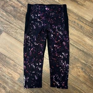 CHAMPION ATHLETIC LEGGINGS BLACK AND MIXED PRINT WOMEN'S MEDIUM
